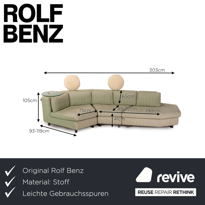 Rolf Benz Loft Stoff Sofa Mint Viersitzer Couch Funktion