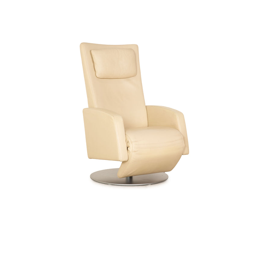 Rolf Benz LSE 5800 leather armchair beige manual function