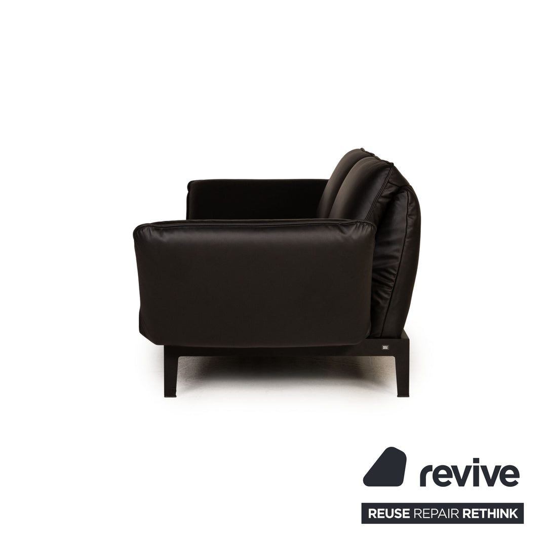 Rolf Benz Mera Leather Sofa Black Two-seater sofa function