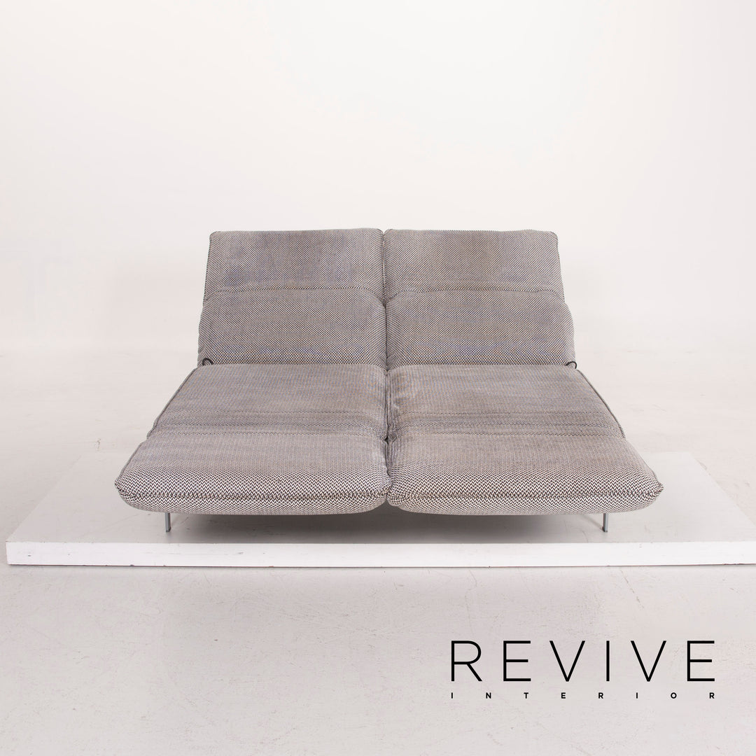 Rolf Benz Mera fabric sofa gray two-seater relax function #14714