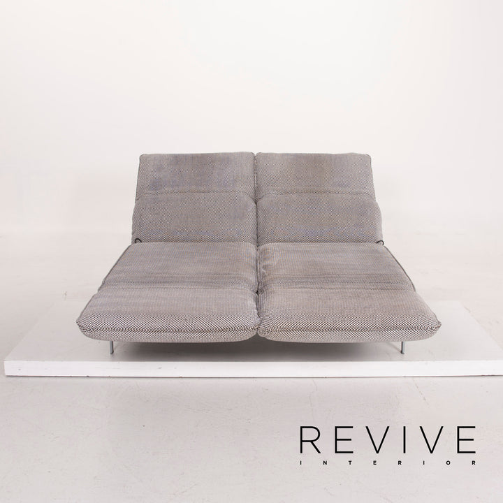Rolf Benz Mera fabric sofa gray two-seater relax function #14714