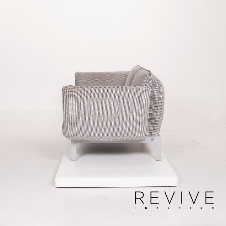 Rolf Benz Mera fabric sofa gray two-seater relax function #14714