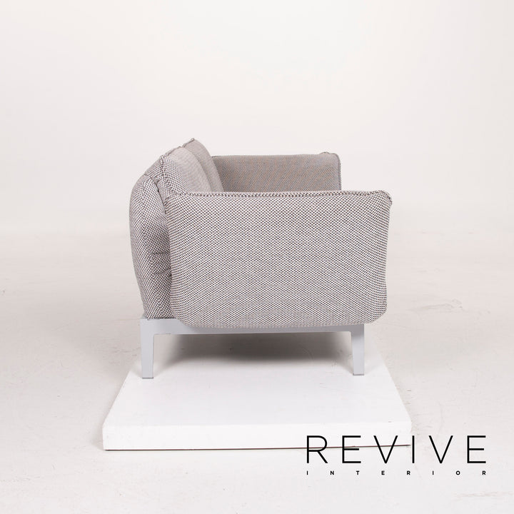 Rolf Benz Mera fabric sofa gray two-seater relax function #14714
