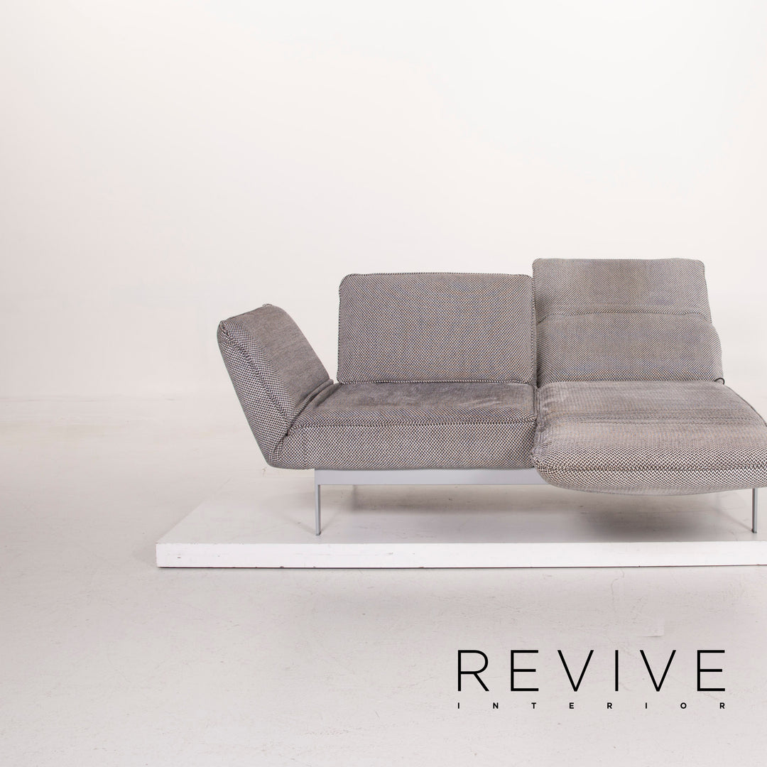 Rolf Benz Mera fabric sofa gray two-seater relax function #14714