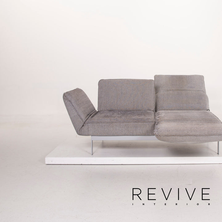 Rolf Benz Mera fabric sofa gray two-seater relax function #14714