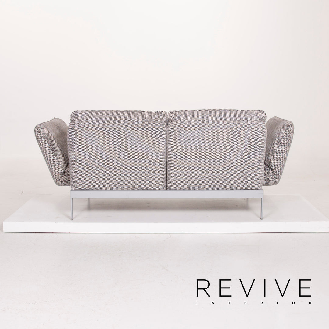 Rolf Benz Mera fabric sofa gray two-seater relax function #14714