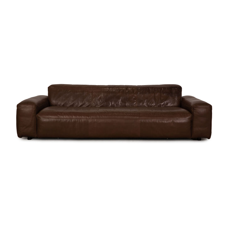 Rolf Benz Mio leather three-seater brown sofa couch