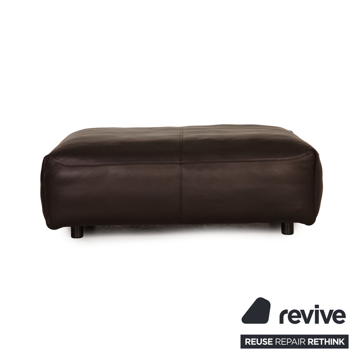 Rolf Benz Mio Leder Hocker Dunkelbraun