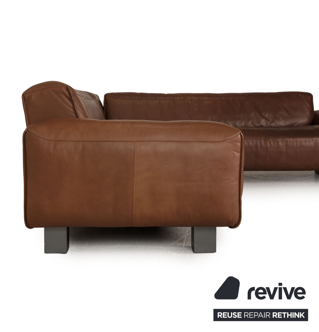 Rolf Benz Mio Leather Sofa Brown Corner Sofa Couch