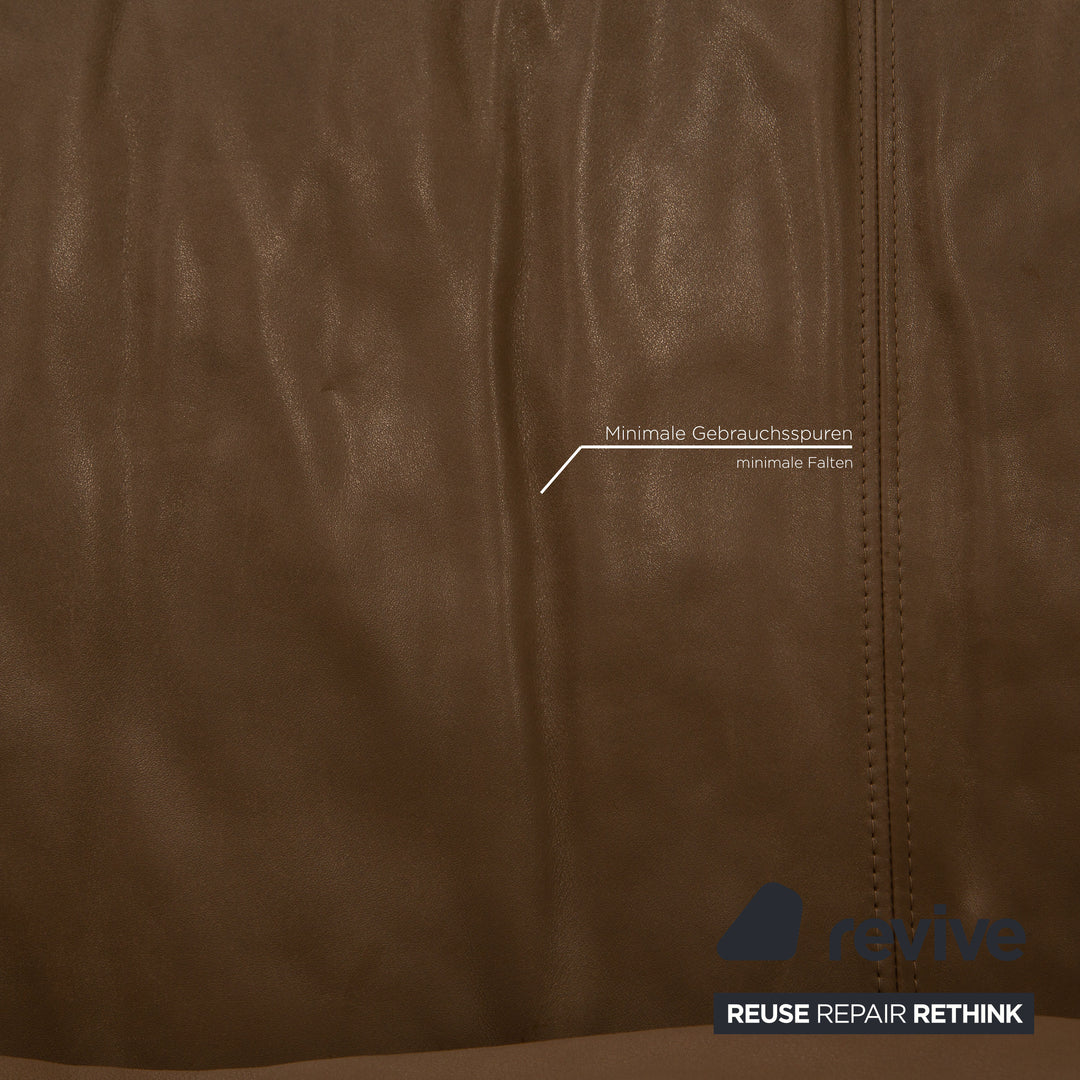 Rolf Benz Mio leather sofa set beige two-seater sofa armchair