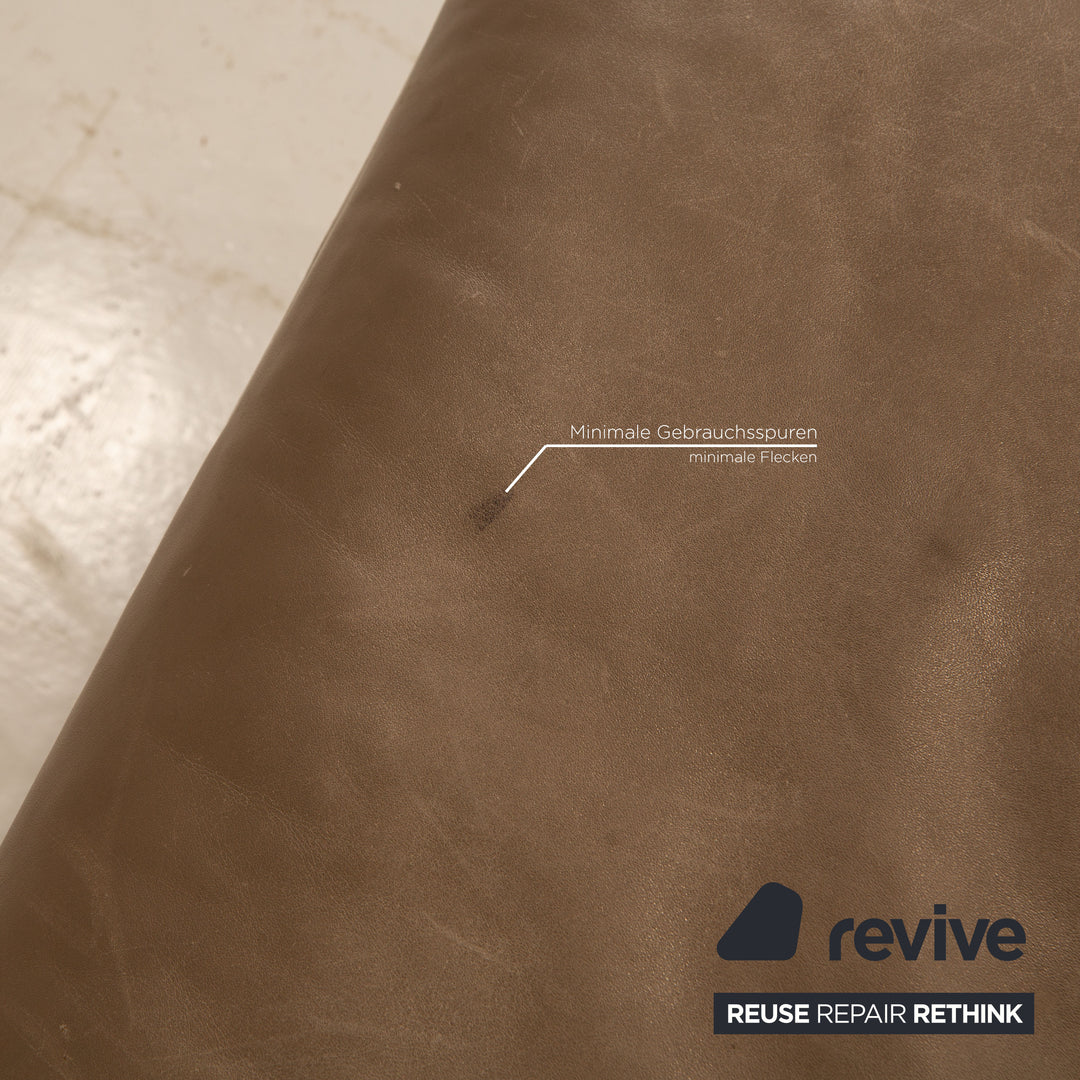 Rolf Benz Mio leather sofa set beige two-seater sofa armchair