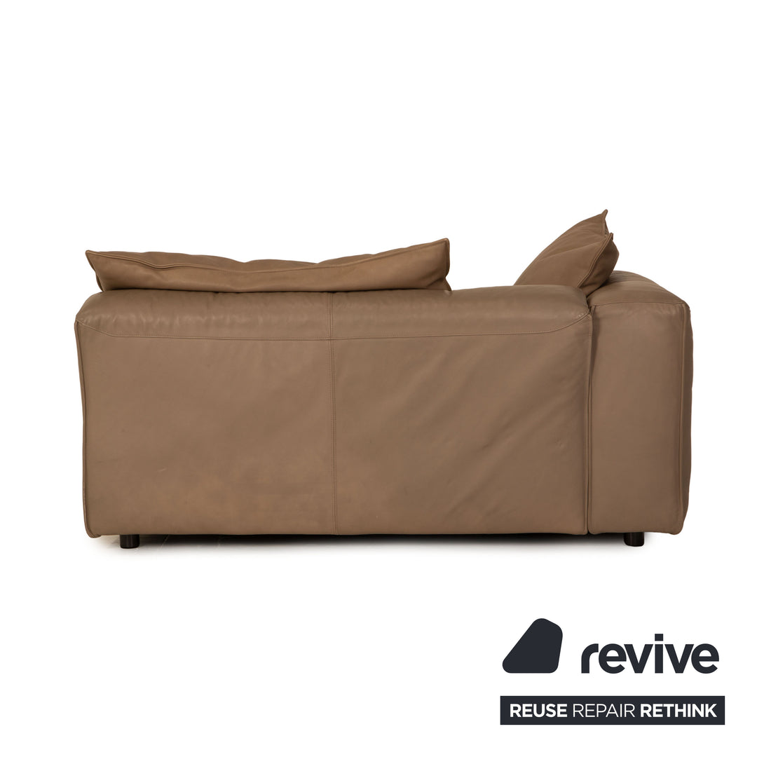 Rolf Benz Mio leather sofa set beige two-seater sofa armchair