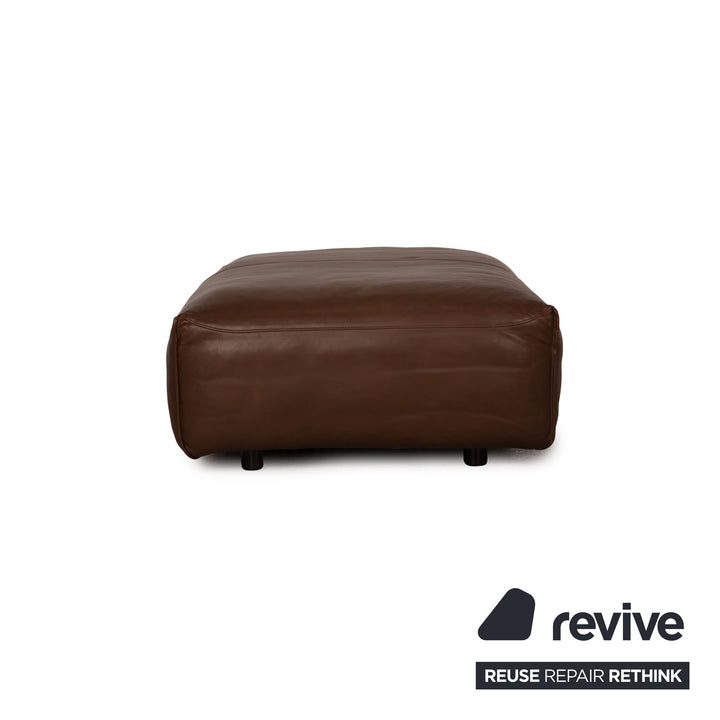 Rolf Benz Mio leather sofa set brown three-seater sofa stool couch