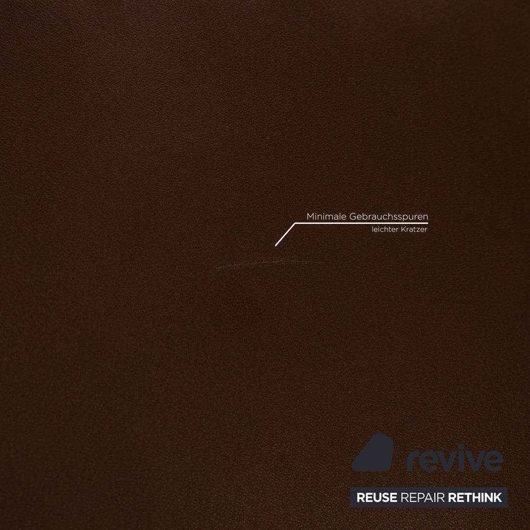 Rolf Benz Mio leather sofa set brown three-seater sofa stool couch