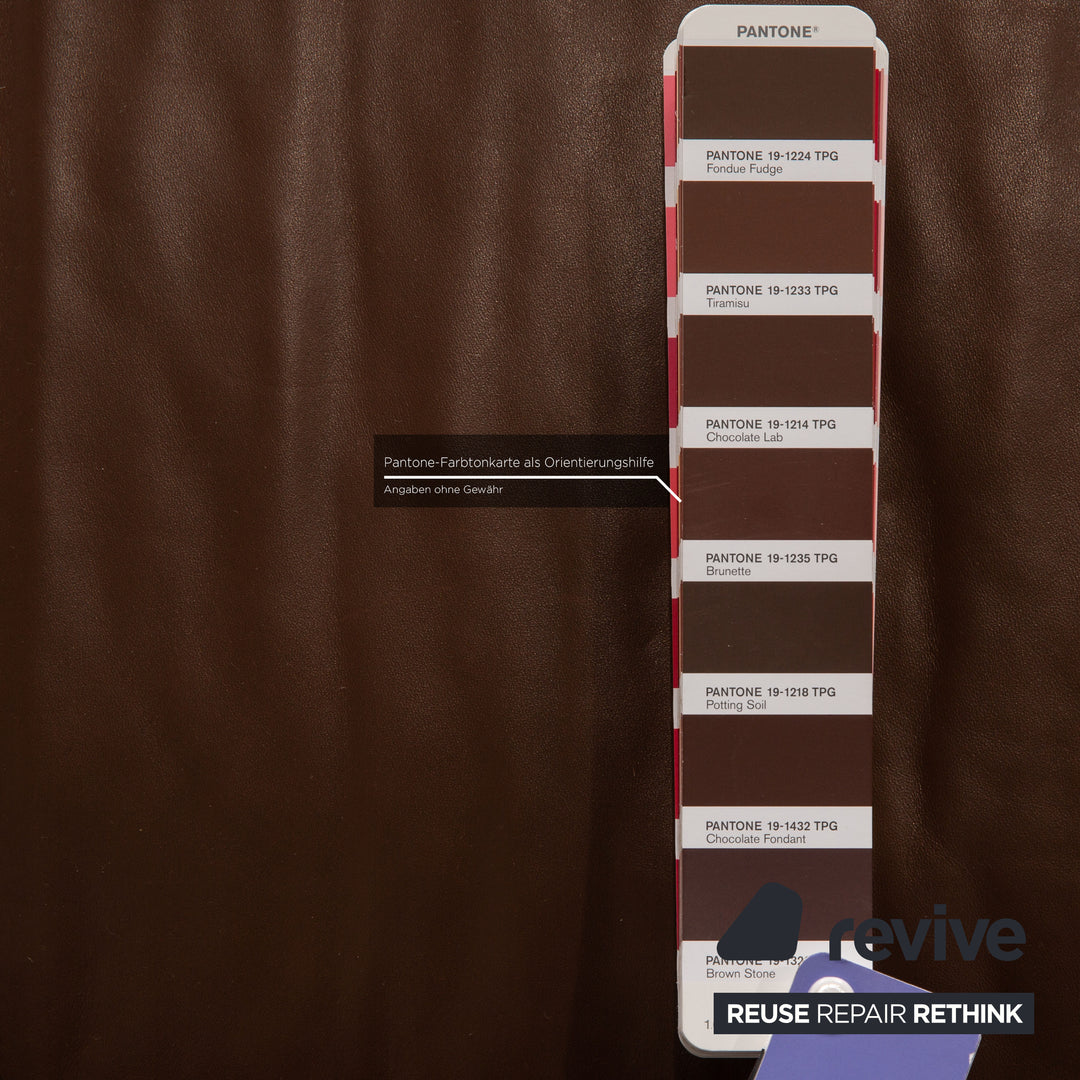 Rolf Benz Mio leather sofa set brown three-seater sofa stool couch