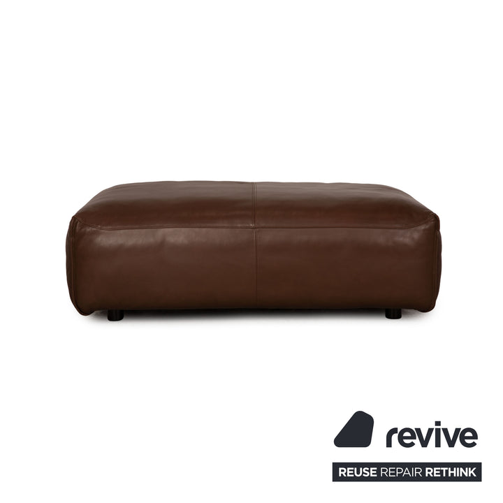 Rolf Benz Mio leather sofa set brown three-seater sofa stool couch