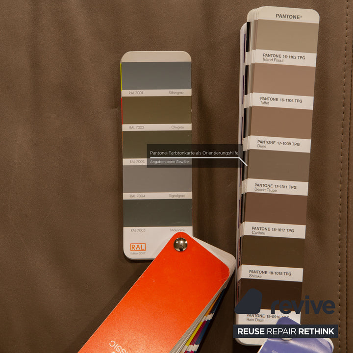 Rolf Benz Mio leather two-seater beige sofa couch recamier