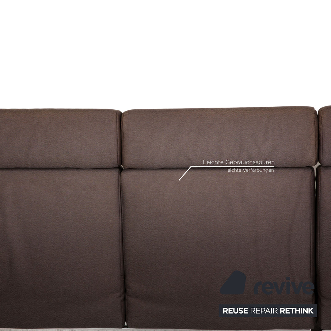 Rolf Benz Molto fabric corner sofa brown sofa couch function