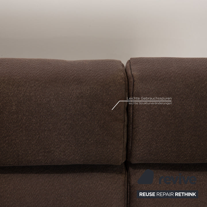 Rolf Benz Molto fabric corner sofa brown sofa couch function