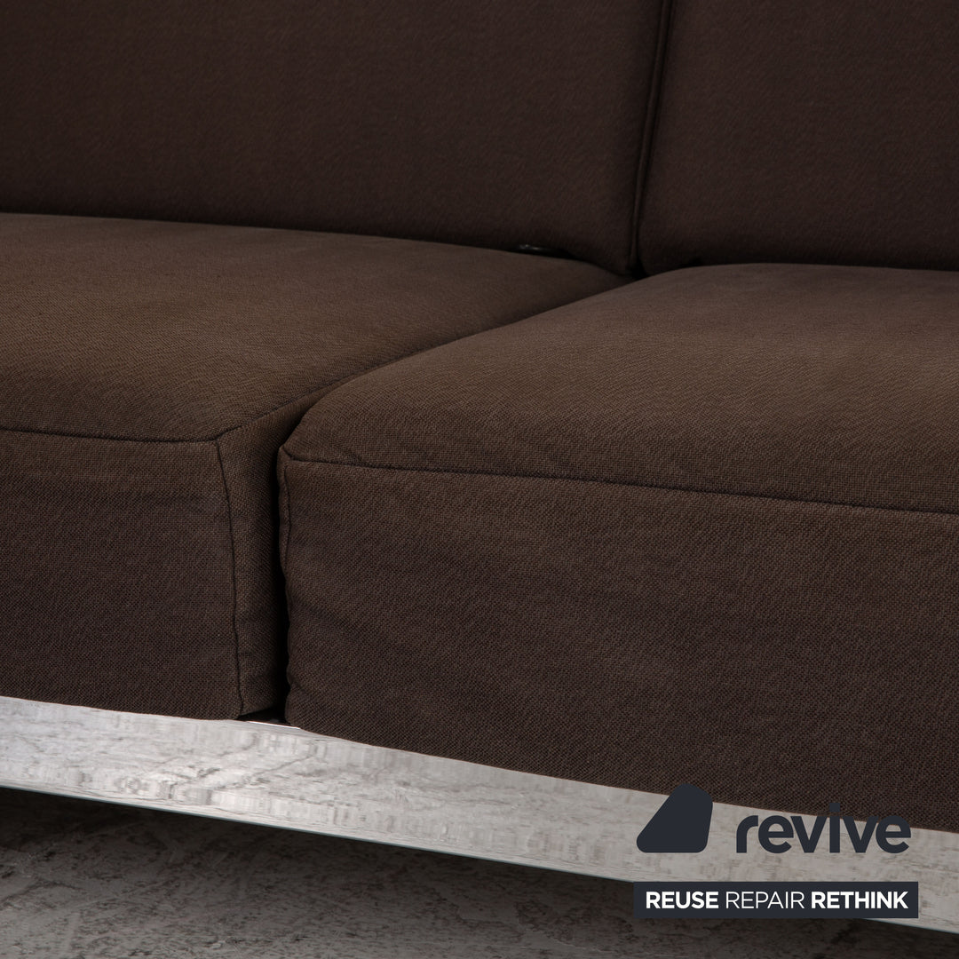 Rolf Benz Molto fabric corner sofa brown sofa couch function