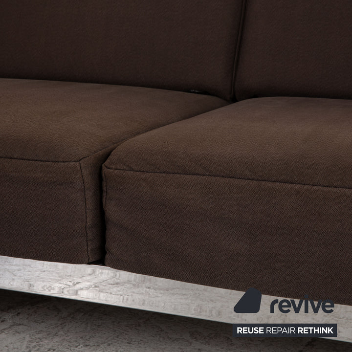 Rolf Benz Molto fabric corner sofa brown sofa couch function