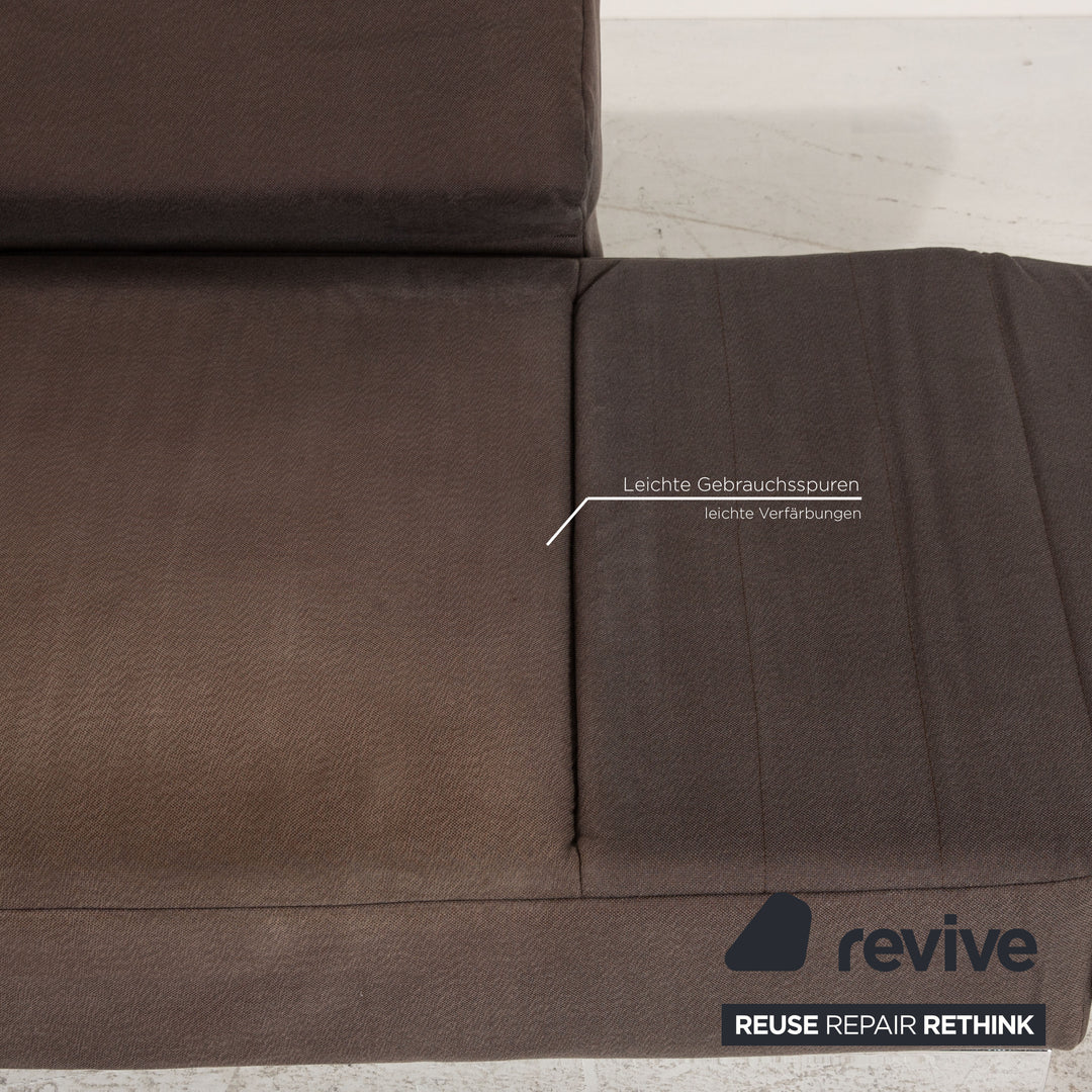 Rolf Benz Molto fabric corner sofa brown sofa couch function