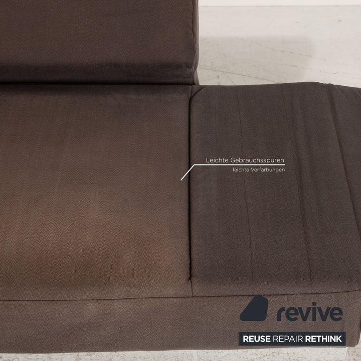 Rolf Benz Molto fabric corner sofa brown sofa couch function