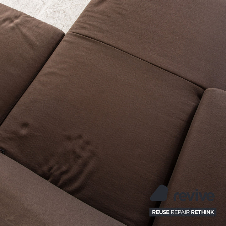 Rolf Benz Molto fabric corner sofa brown sofa couch function