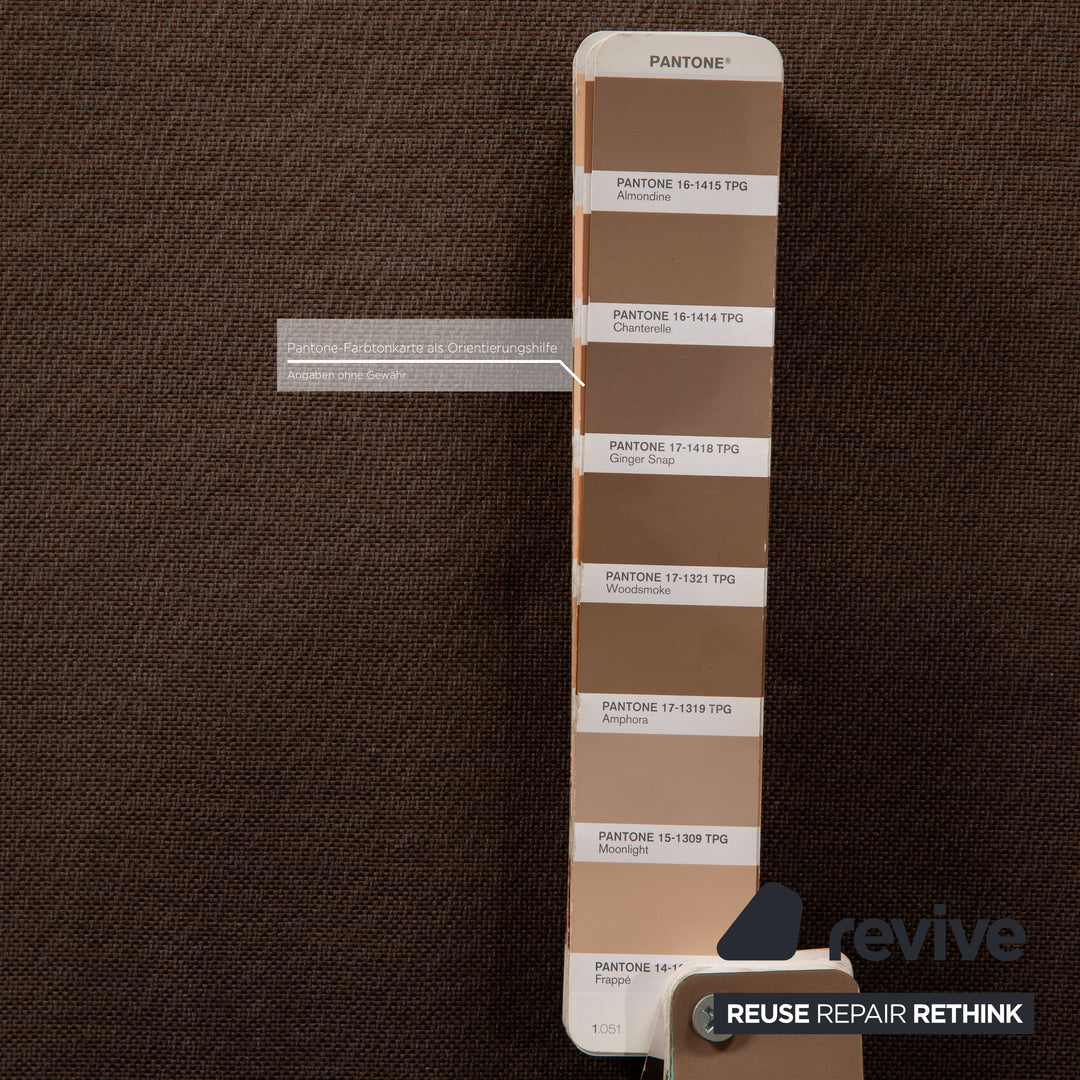 Rolf Benz Molto fabric corner sofa brown sofa couch function