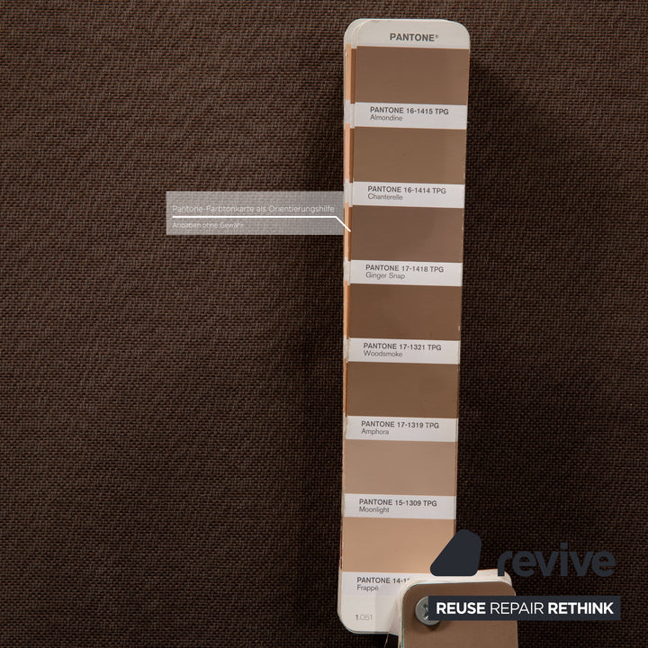 Rolf Benz Molto fabric corner sofa brown sofa couch function