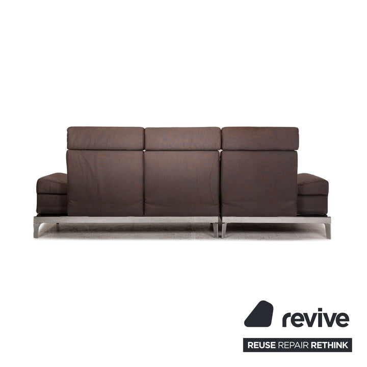 Rolf Benz Molto fabric corner sofa brown sofa couch function