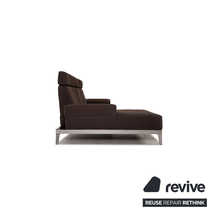 Rolf Benz Molto fabric corner sofa brown sofa couch function