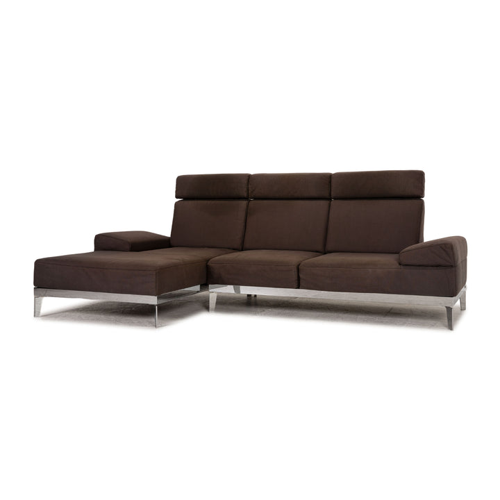 Rolf Benz Molto fabric corner sofa brown sofa couch function