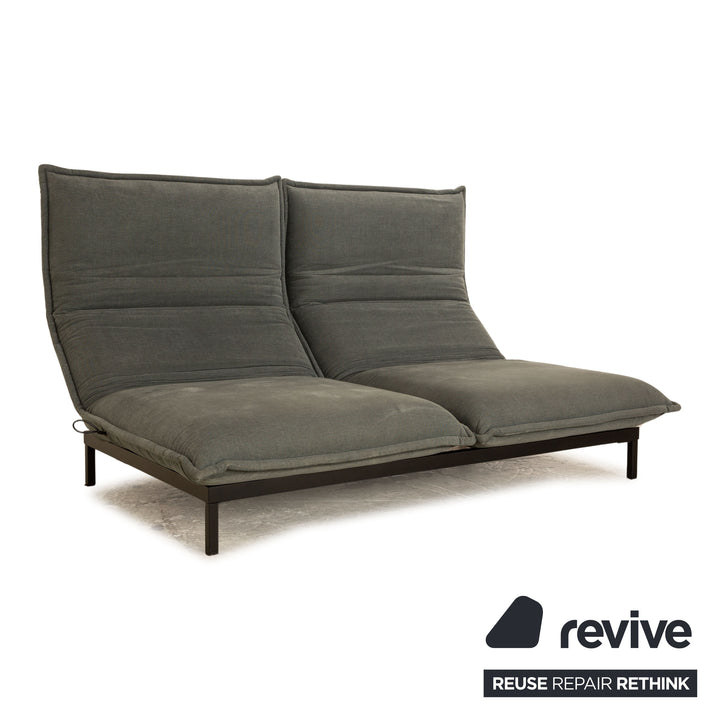 Rolf Benz Nova 340 fabric two-seater gray sofa couch manual function sleep function