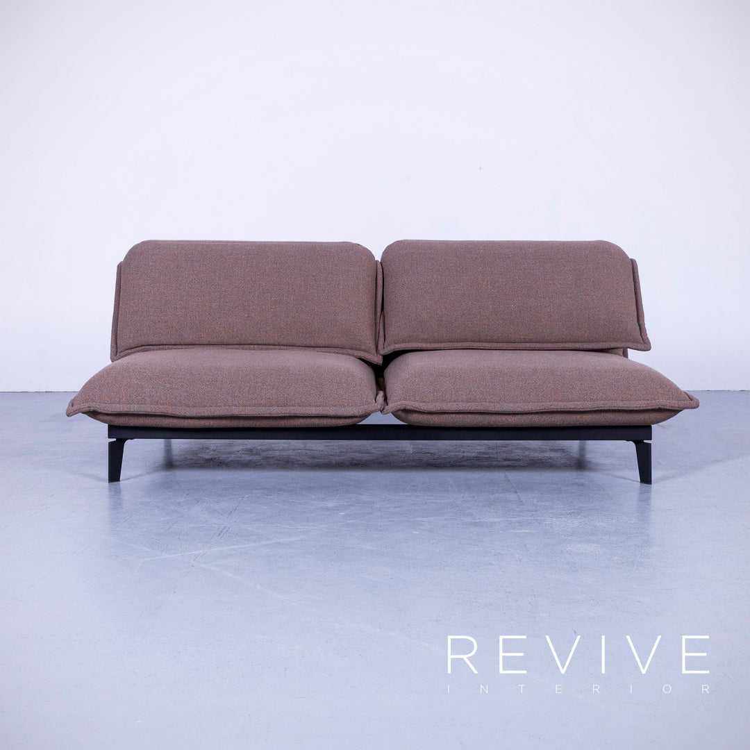 Rolf Benz Nova Designer Stoff Sofa Braun Neuwertig Zweisitzer Couch Funktion #5551