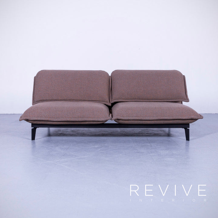 Rolf Benz Nova Designer Stoff Sofa Braun Neuwertig Zweisitzer Couch Funktion #5551