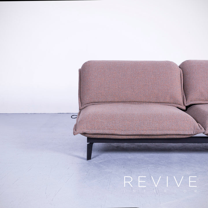 Rolf Benz Nova Designer Stoff Sofa Braun Neuwertig Zweisitzer Couch Funktion #5551