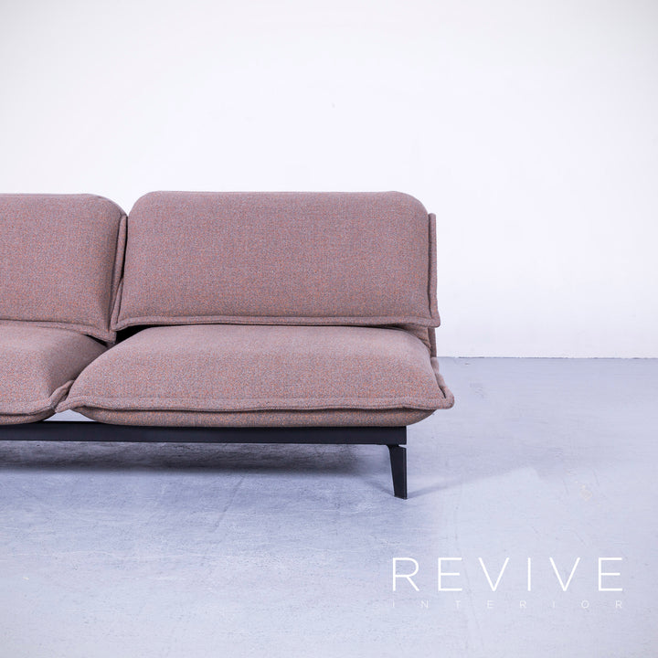 Rolf Benz Nova Designer Stoff Sofa Braun Neuwertig Zweisitzer Couch Funktion #5551