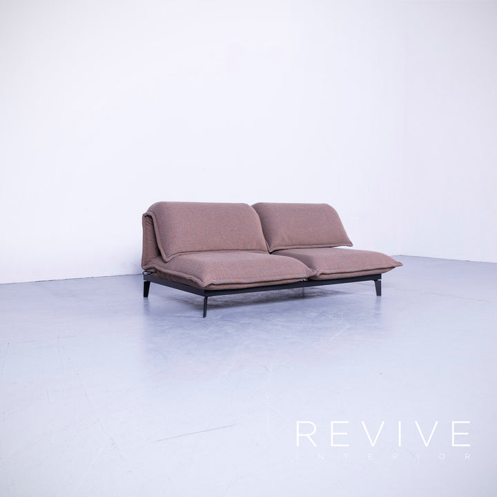 Rolf Benz Nova Designer Stoff Sofa Braun Neuwertig Zweisitzer Couch Funktion #5551