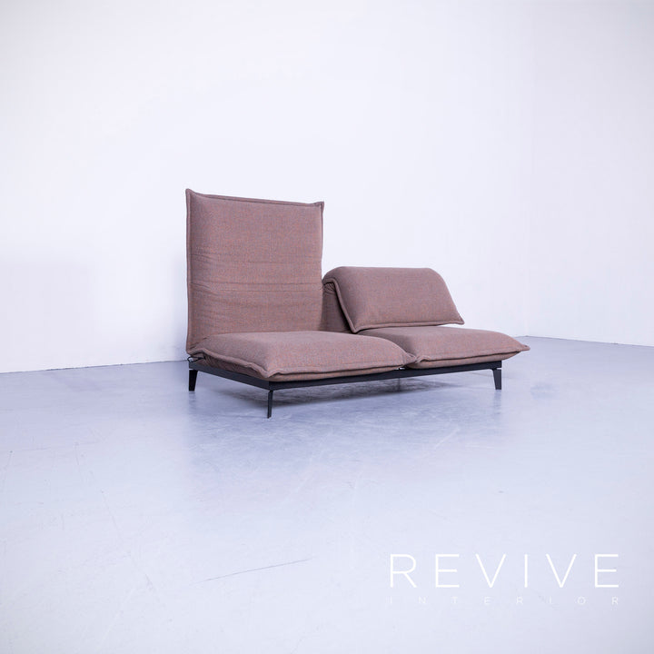 Rolf Benz Nova Designer Stoff Sofa Braun Neuwertig Zweisitzer Couch Funktion #5551
