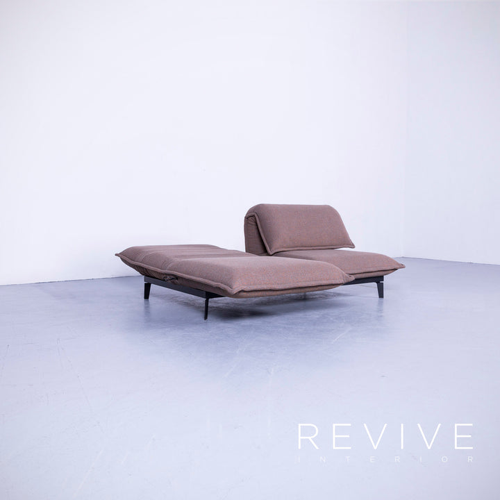 Rolf Benz Nova Designer Stoff Sofa Braun Neuwertig Zweisitzer Couch Funktion #5551