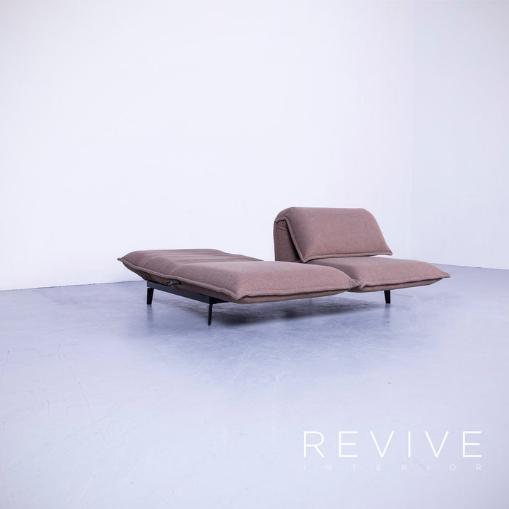 Rolf Benz Nova Designer Stoff Sofa Braun Neuwertig Zweisitzer Couch Funktion #5551