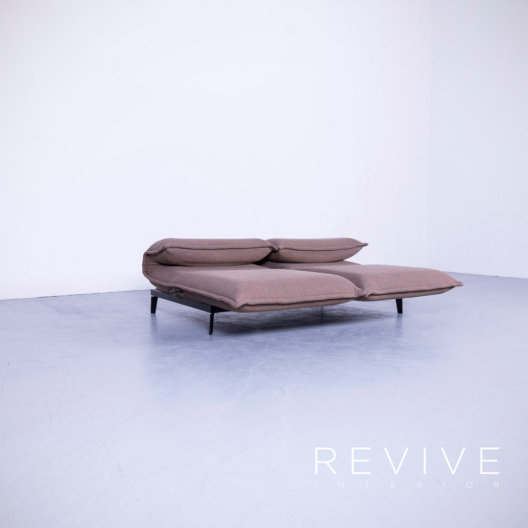 Rolf Benz Nova Designer Stoff Sofa Braun Neuwertig Zweisitzer Couch Funktion #5551