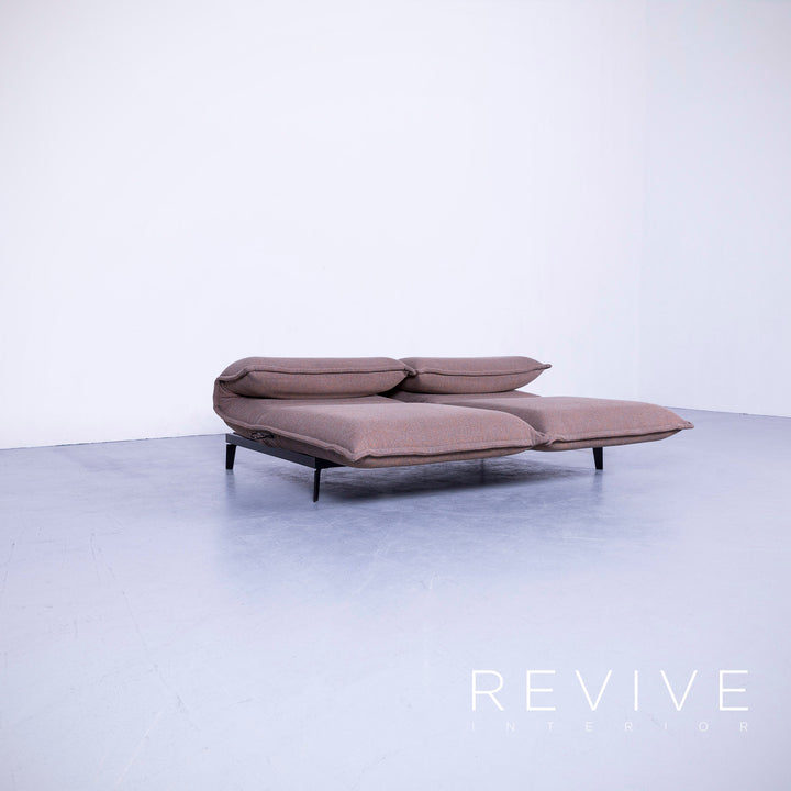 Rolf Benz Nova Designer Stoff Sofa Braun Neuwertig Zweisitzer Couch Funktion #5551