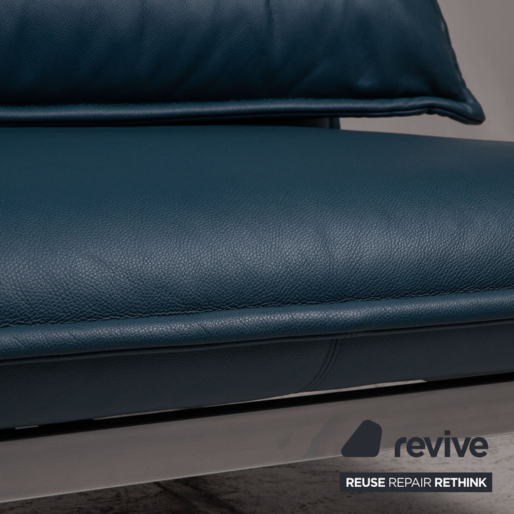 Rolf Benz Nova Leder Sessel Blau Funktion Relaxfunktion