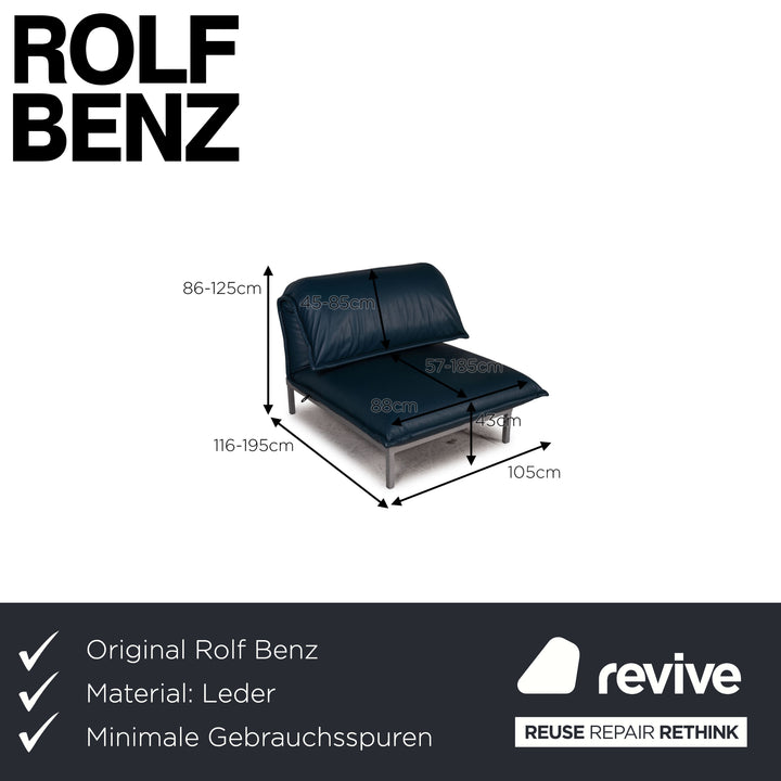 Rolf Benz Nova Leder Sessel Blau Funktion Relaxfunktion