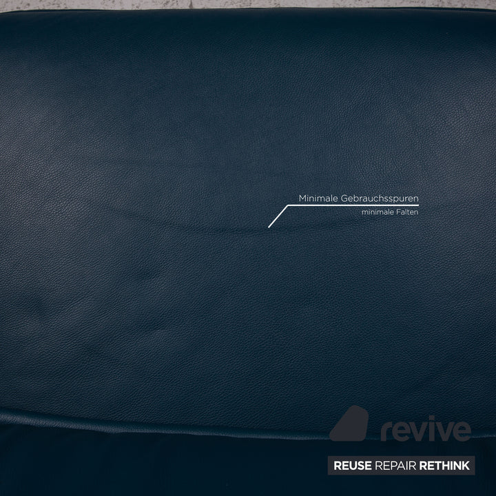 Rolf Benz Nova Leder Sessel Blau Funktion Relaxfunktion