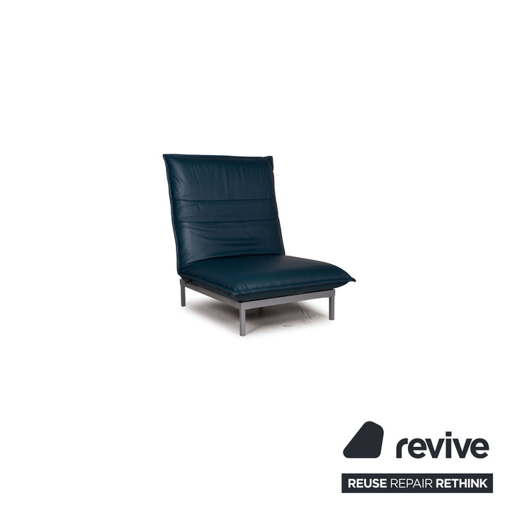 Rolf Benz Nova Leder Sessel Blau Funktion Relaxfunktion