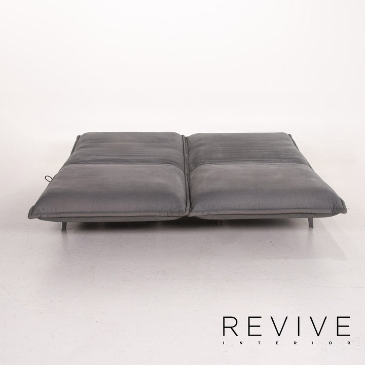 Rolf Benz Nova Stoff Schlafsofa Grau Graublau Zweisitzer Funktion Schlaffunktion Relaxfunktion Sofa Couch #14578