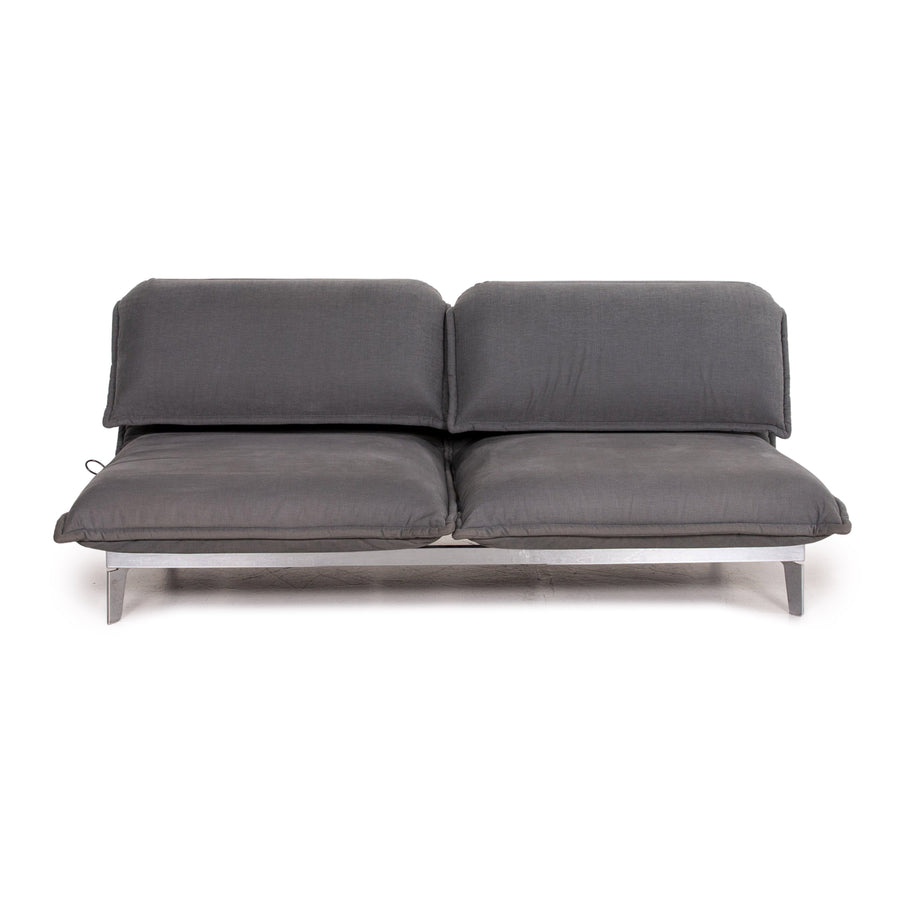 Rolf Benz Nova Stoff Schlafsofa Grau Graublau Zweisitzer Funktion Schlaffunktion Relaxfunktion Sofa Couch #14578